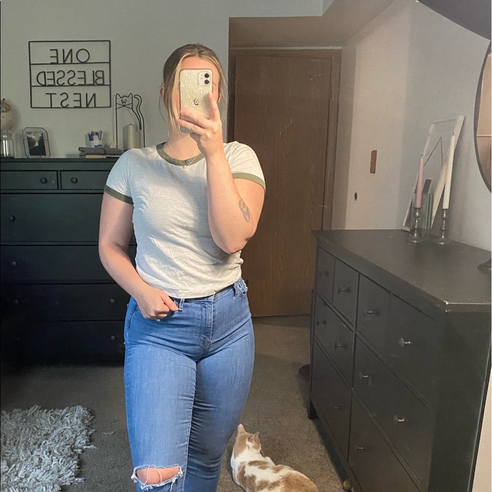 H&M basic two tone tee